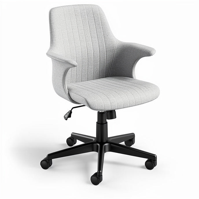**Modern Upholstered Office Chair with Adjustable Height and Rolling Base**